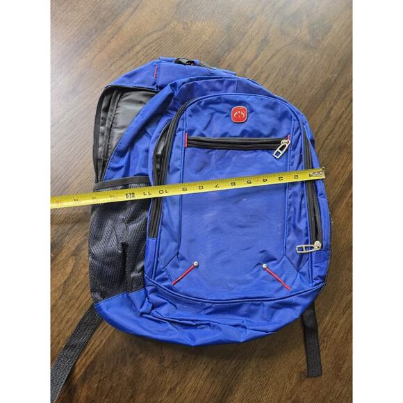 Blue Laptop Backpack with USB Port Lightweight Travel/School Bag - Picture 7 of 16